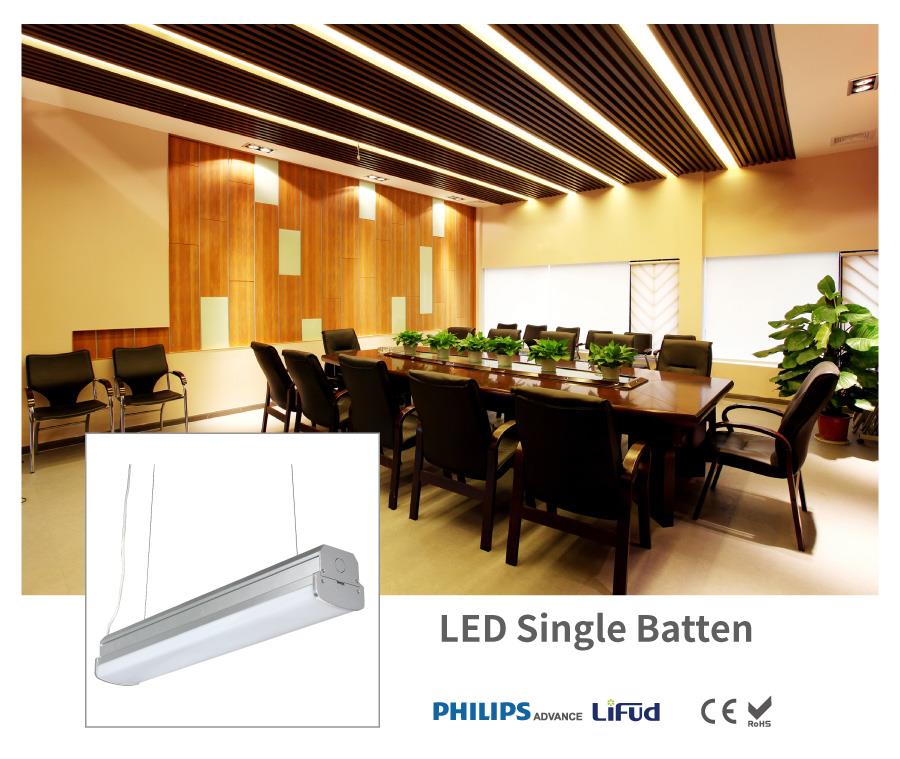High lumen 5ft 40w LED single batten for indoor lighting